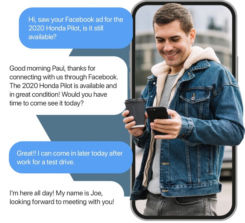 AI chatbots can engage with potential leads, answering questions about vehicles- Get My Auto