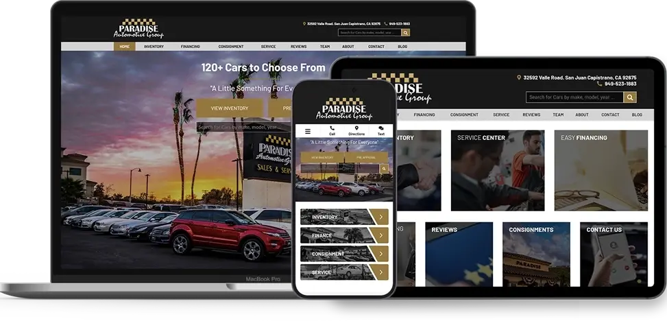 mobile friendly Website for CAR DEALERS BY Get-My-Auto