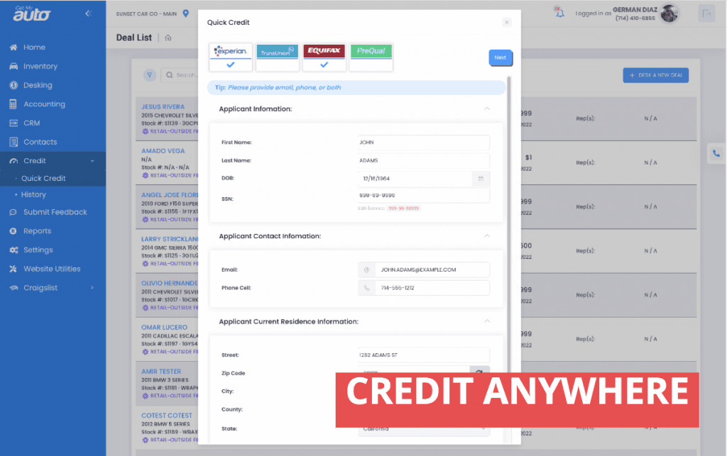 Soft and Hard Credit Pulls Perform credit checks BY GET MY AUTO