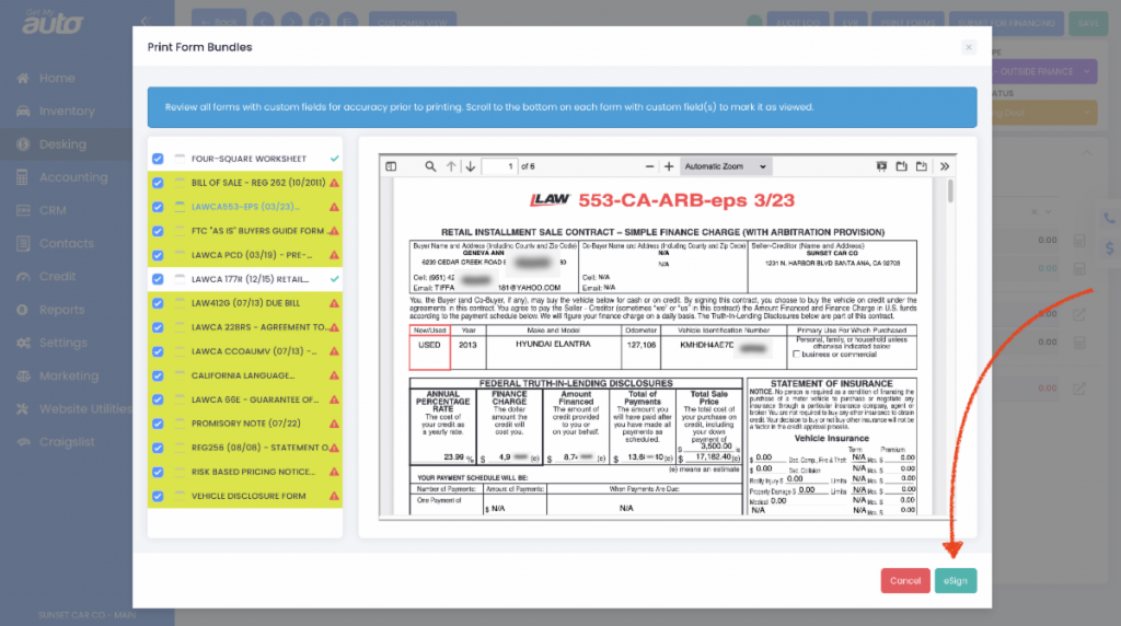 FORMS - CRM GET MY AUTO